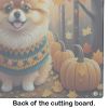 NEW Pomeranian Fall Glass Cutting Board Decorative Tempered Glass Kitchen Cutting and Serving Board Large Size Chopping Board