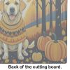 NEW Yellow Labrador Retriever Fall Glass Cutting Board Decorative Tempered Glass Kitchen Cutting and Serving Board Large Size Chopping Board