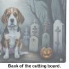 NEW Beagle Spooky Halloween Glass Cutting Board Decorative Tempered Glass Kitchen Cutting and Serving Board Large Size Chopping Board