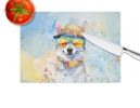 NEW Alaskan Klee Kai Hippie Dawg Glass Cutting Board Decorative Tempered Glass Kitchen Cutting and Serving Board Large Size Chopping Board
