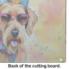NEW Airedale Terrier Hippie Dawg Glass Cutting Board Decorative Tempered Glass Kitchen Cutting and Serving Board Large Size Chopping Board