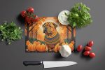 NEW Shar Pei Fall Glass Cutting Board Decorative Tempered Glass Kitchen Cutting and Serving Board Large Size Chopping Board