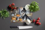 NEW Schnauzer Fall Kitchen Pumpkins Glass Cutting Board Decorative Tempered Glass Kitchen Cutting and Serving Board Large Size Chopping Board
