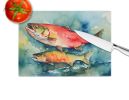 NEW Salmon Glass Cutting Board Decorative Tempered Glass Kitchen Cutting and Serving Board Large Size Chopping Board