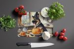 NEW German Shepherd Fall Kitchen Pumpkins Glass Cutting Board Decorative Tempered Glass Kitchen Cutting and Serving Board Large Size Chopping Board