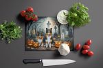 NEW Sheltie Spooky Halloween Glass Cutting Board Decorative Tempered Glass Kitchen Cutting and Serving Board Large Size Chopping Board