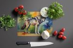 Wolves Wolf Glass Cutting Board Decorative Tempered Glass Kitchen Cutting and Serving Board Large Size Chopping Board