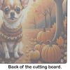 NEW Chihuahua Fall Glass Cutting Board Decorative Tempered Glass Kitchen Cutting and Serving Board Large Size Chopping Board